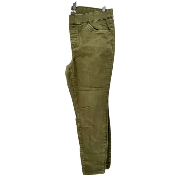 EVRI Jeggings Womens Size 16W Olive Green Stretch Mid-Rise Skinny Leg Pants - Picture 8 of 9